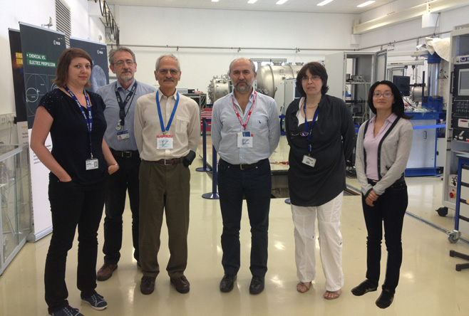 Participants pause for a picture in the Propulsion Lab. Tec lab visit